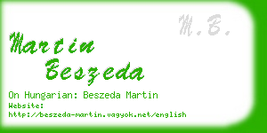 martin beszeda business card